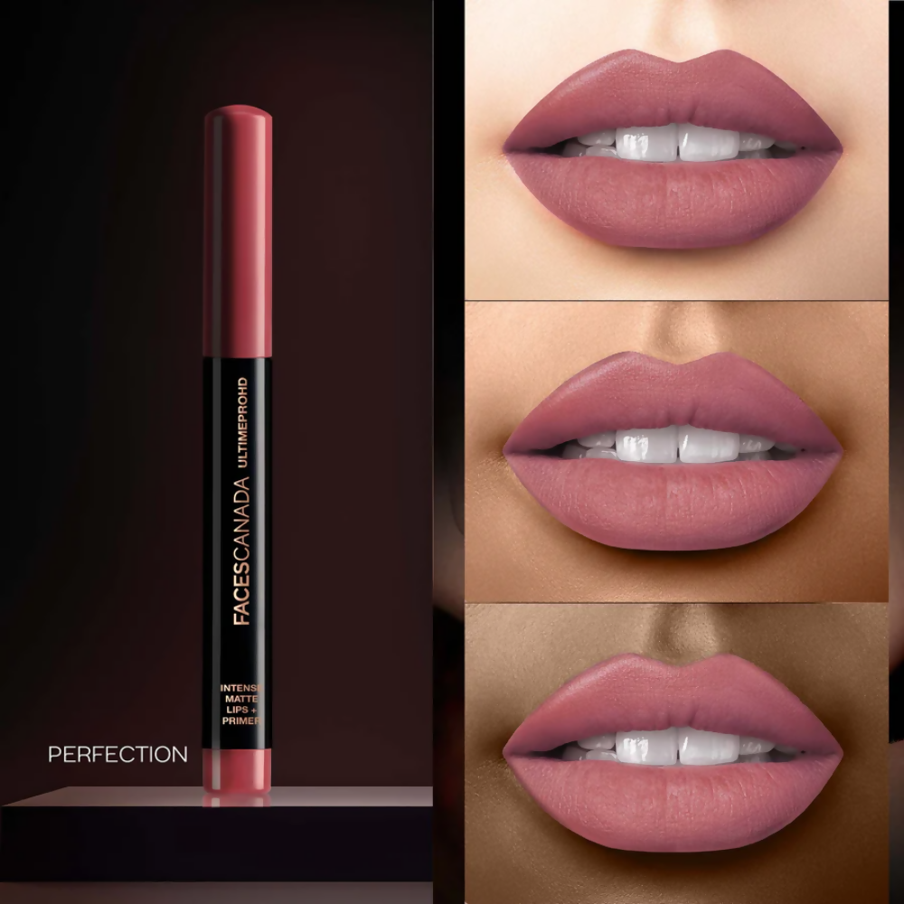 Faces Canada Ultime Pro HD Intense Matte Lips + Primer - Perfection 01 - Distacart