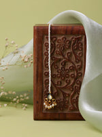 Thumbnail for Ruby Raang Gold Polished Gold Kundan Maang Tikka
