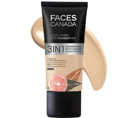 Faces Canada All In One Foundation with SPF 30 - Absolute Ivory 012 - Distacart