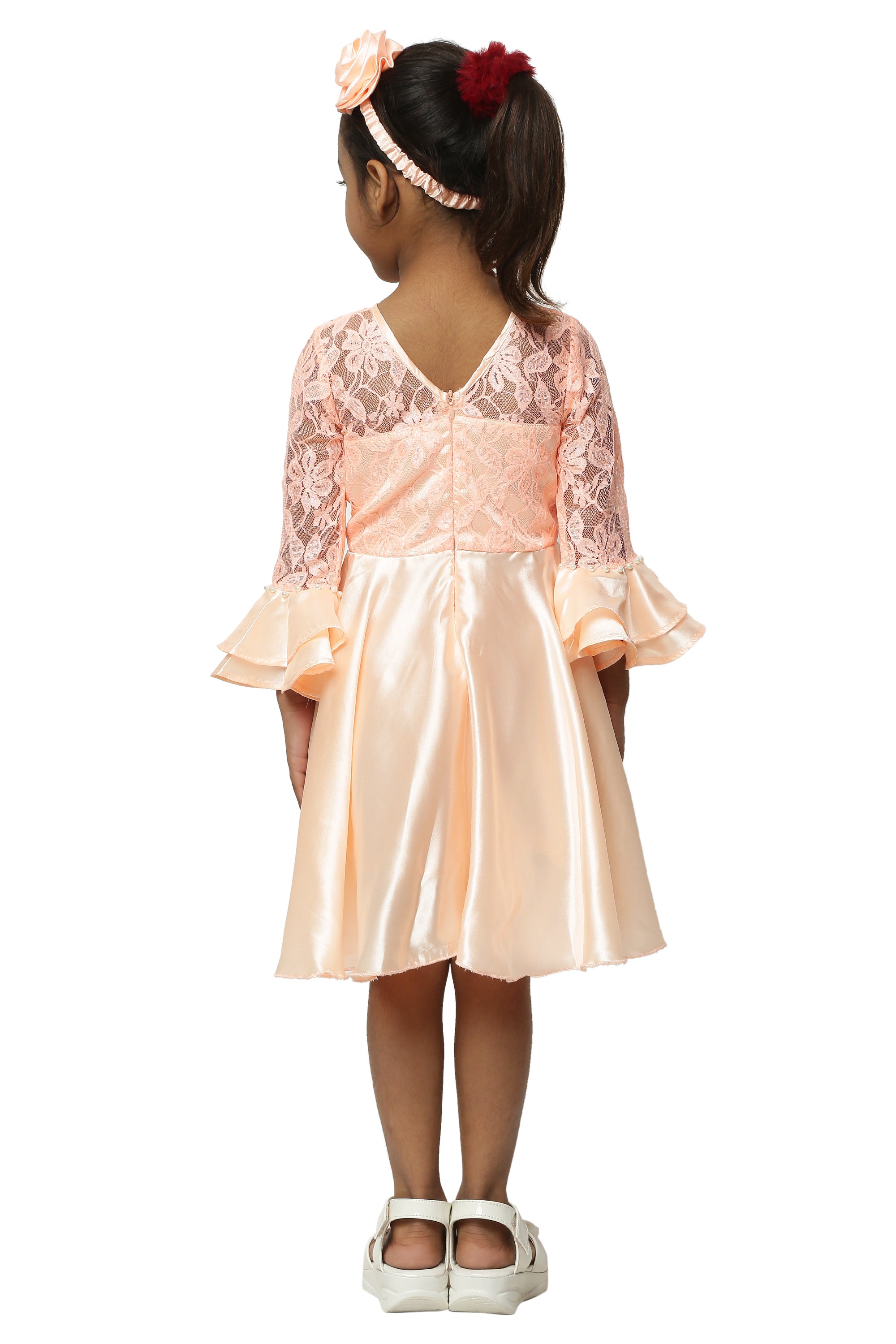 Asmaani Kids Party Wear Stylish Dresses, Perfect for Parties, Functions & Vacations - Peach