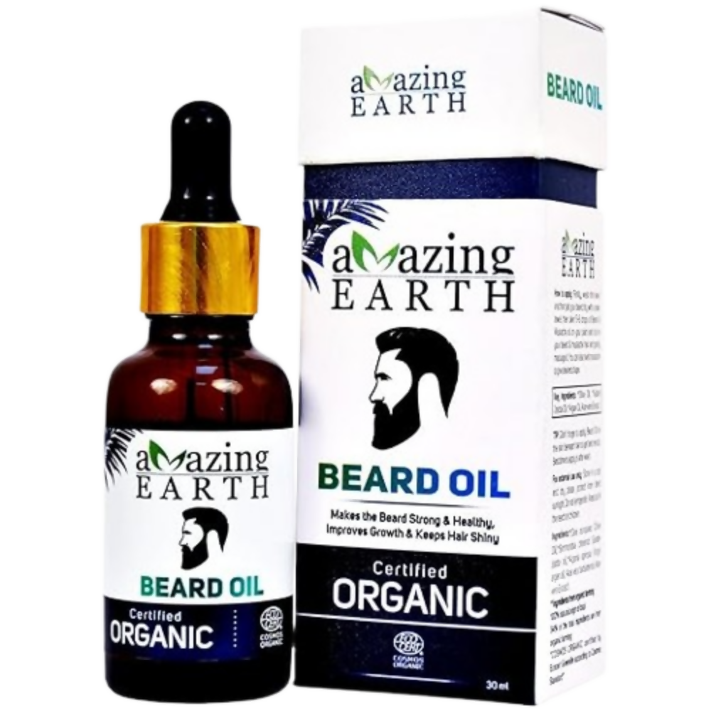 Amazing Earth Certified Organic Beard Growth Oil - Dista