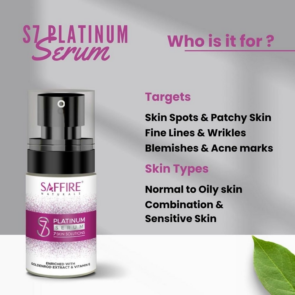 Saffire Naturals S7 Platinum Face Serum - Distacart