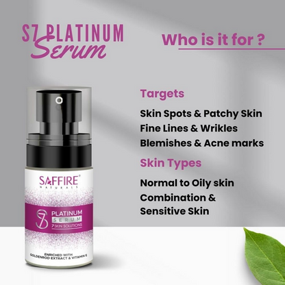 Saffire Naturals S7 Platinum Face Serum - Distacart