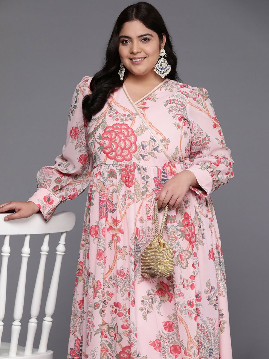 Ahalyaa Women's Traditional wear Ethnic Dress - Pink - Distacart