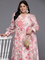 Thumbnail for Ahalyaa Women's Traditional wear Ethnic Dress - Pink - Distacart