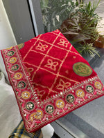 Thumbnail for Teeya Creation Womens Stylish Simply Wedding Wear Georgette Saree-Red - Dista