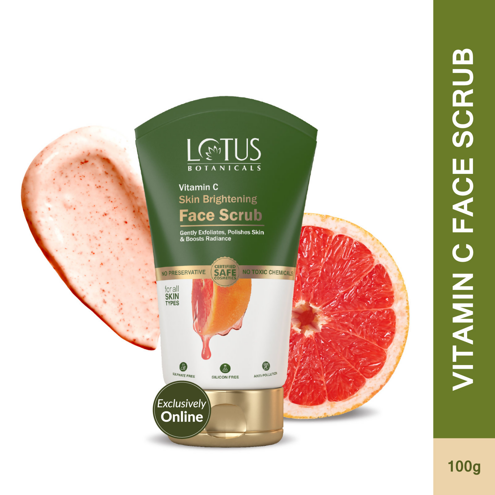 Lotus Botanicals Vitamin C Skin Brightening Face Scrub - Distacart