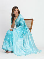 Thumbnail for Astita Linen Cotton Grey Saree