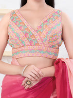 Thumbnail for Joban Fashion Pastel-Pink Shift Sleeveless Back Open Blouse