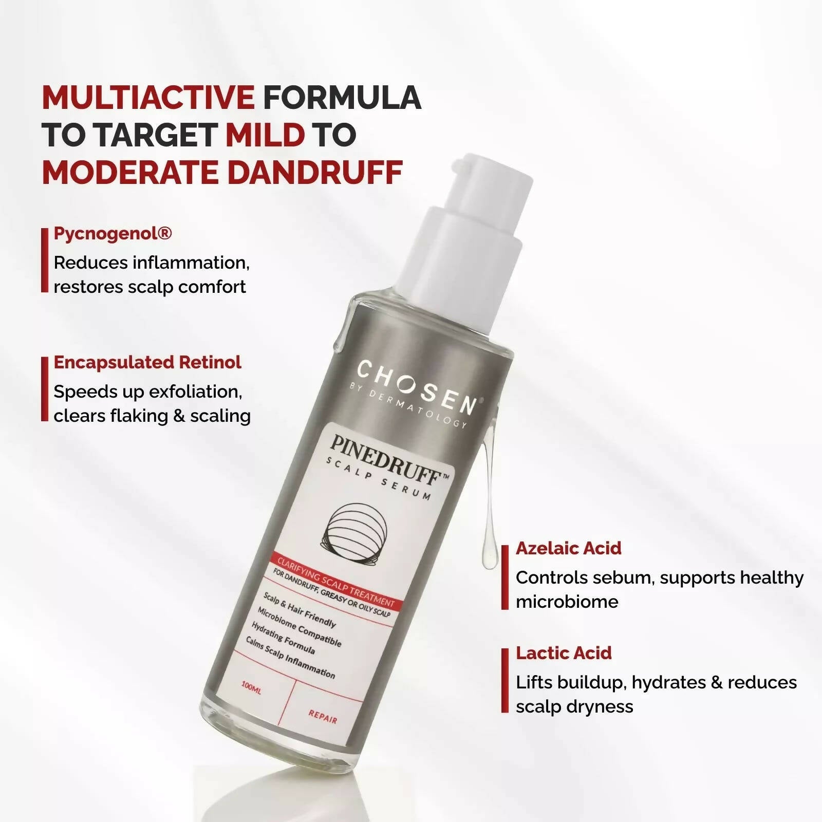 Chosen Pinedruff Scalp Serum Best Dandruff Control Treatment Solution With Pycnogenol - Distacart