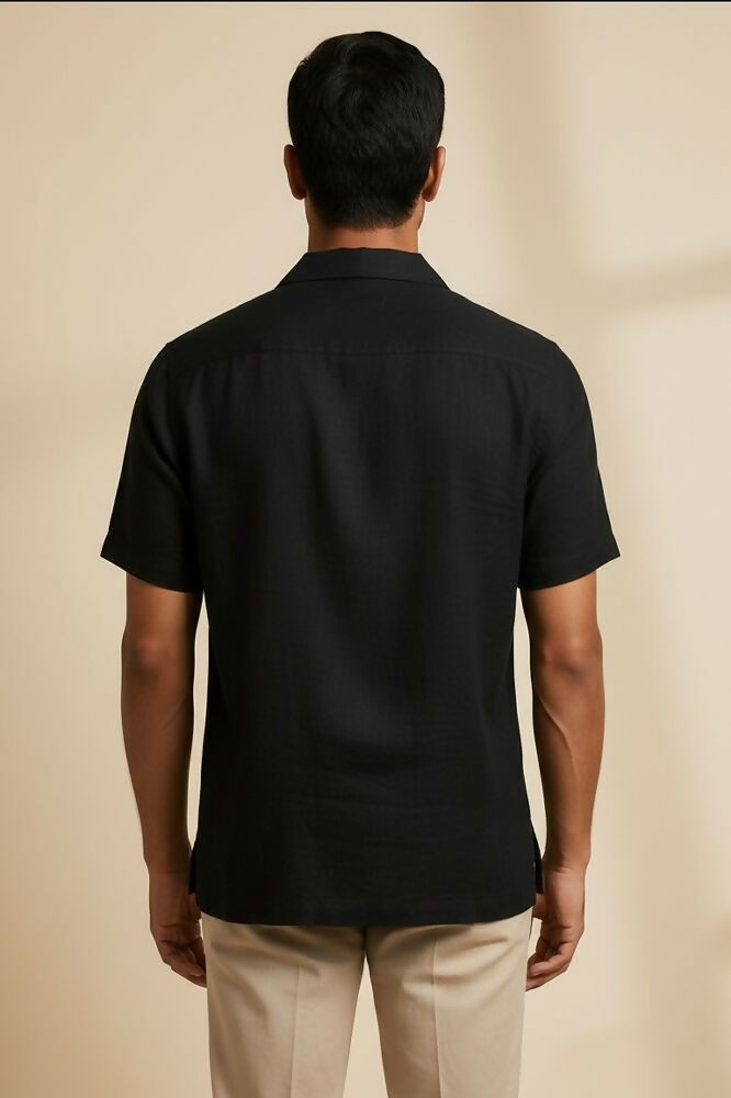 Eclipse — Black Cotton Shirt by Hilo Design - Dista