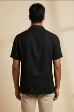 Thumbnail for Eclipse — Black Cotton Shirt by Hilo Design - Dista
