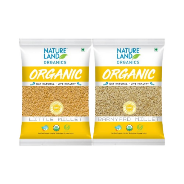 Nature Land Organics Little Millet+Barnyard Millet - Distacart