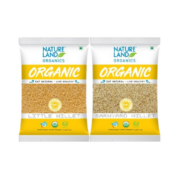 Nature Land Organics Little Millet+Barnyard Millet - Distacart