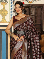 Thumbnail for Astita Wine Silk Saree