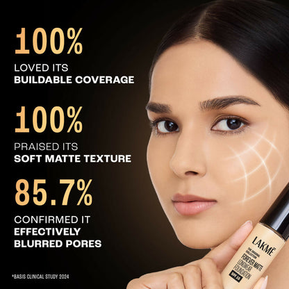 Lakme Forever Matte Longwear Foundation - Warm Creme - Distacart