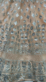 Thumbnail for Jyoti Fashion Women's Peach Bridal Net Zari with Thread Embroidered Wedding Lehenga Choli - Distacart