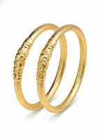 Thumbnail for NVR Women Set of 2 Gold Plated Traditional Kada Bangle - Distacart