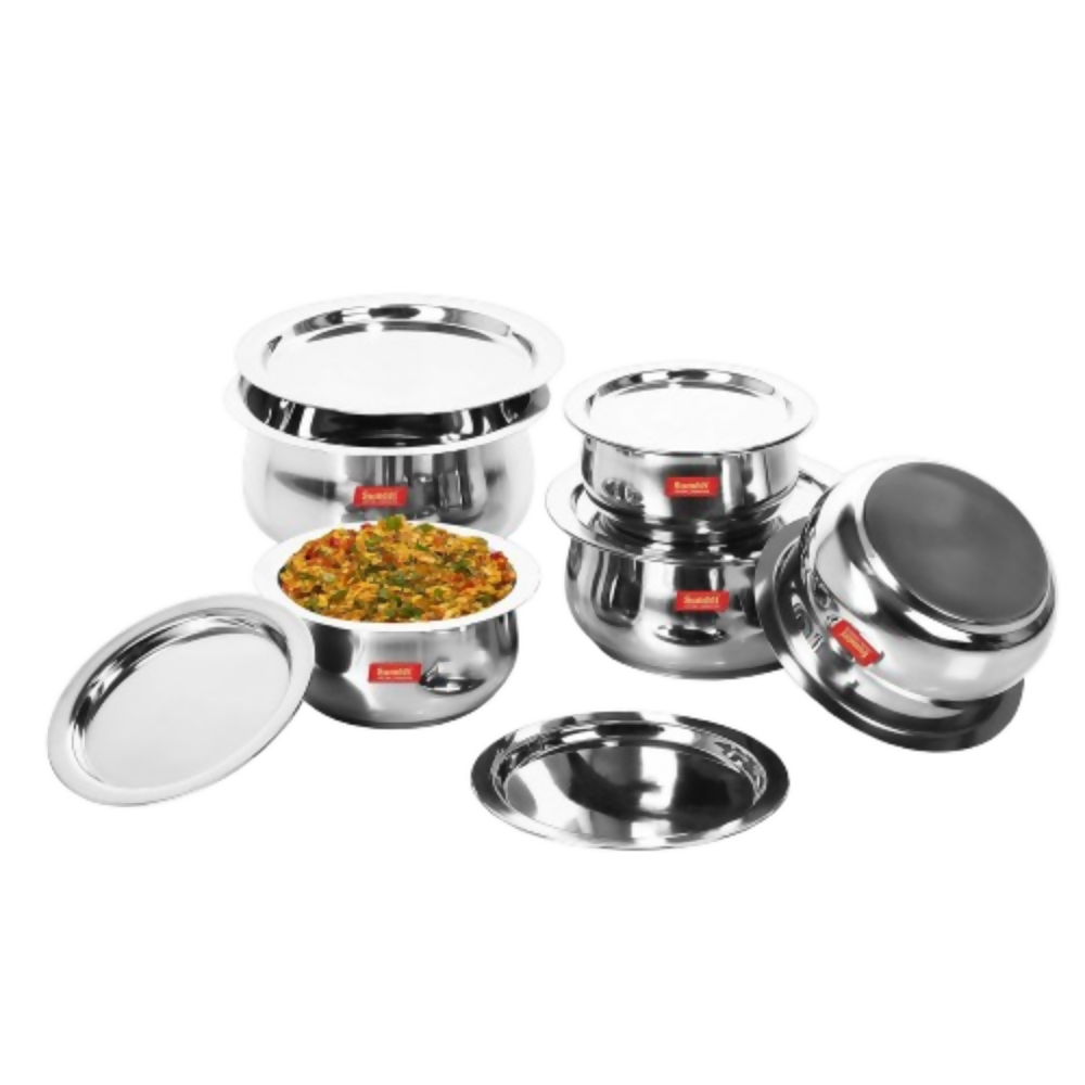 Sumeet Stainless Steel Cookware Set With Lid - Dista