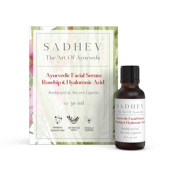 Sadhev Ayurvedic Facial Serum Rosehip & Hyaluronic Acid - Distacart