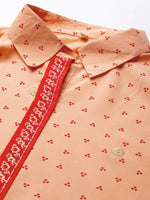 Thumbnail for Ahalyaa Women Peach Crepe Printed Tunic - Distacart