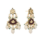 Thumbnail for Nuyug 22K Gold Plated Ruby Grace Earrings
