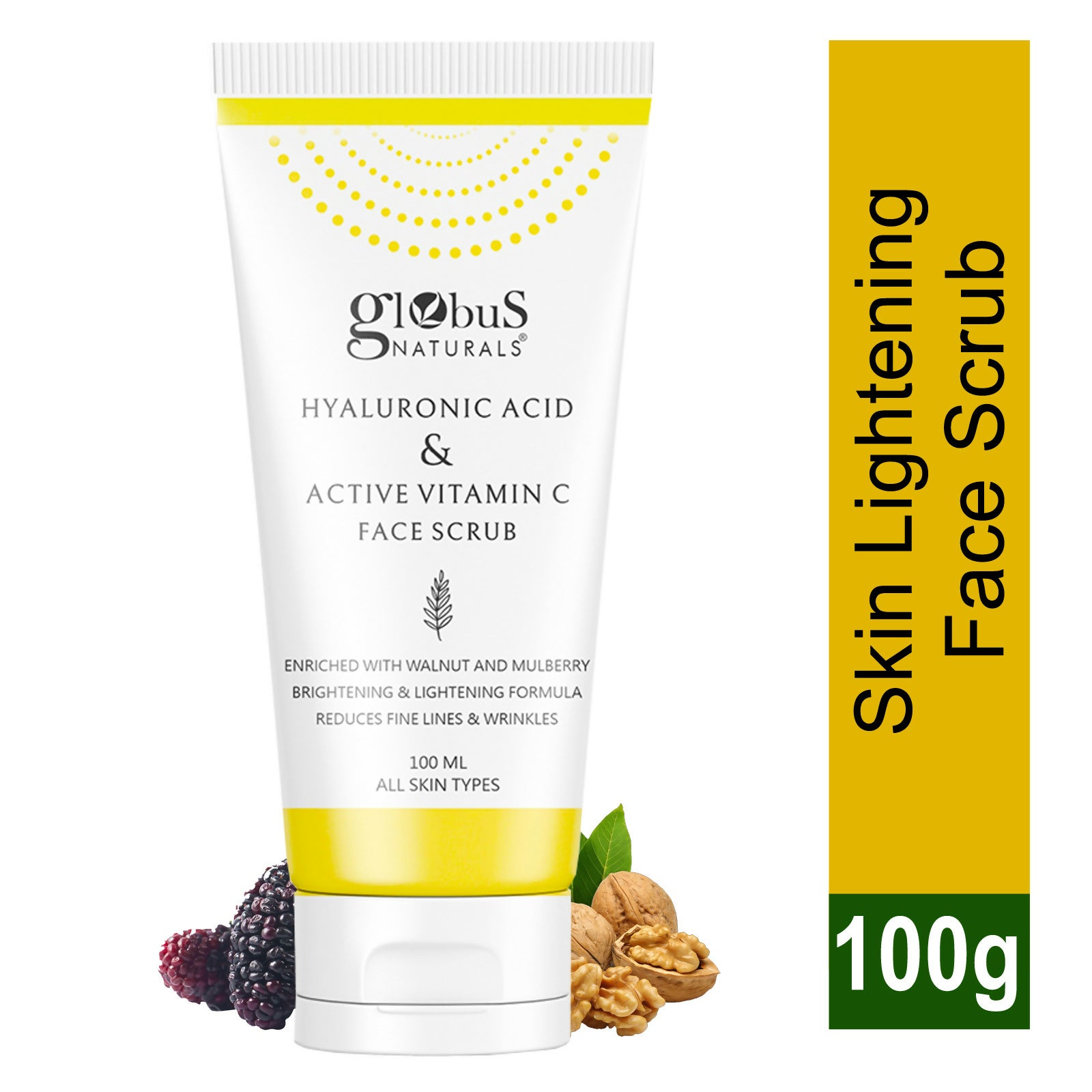 Globus Naturals Hyaluronic Acid & Vitamin C Anti Ageing Face Scrub