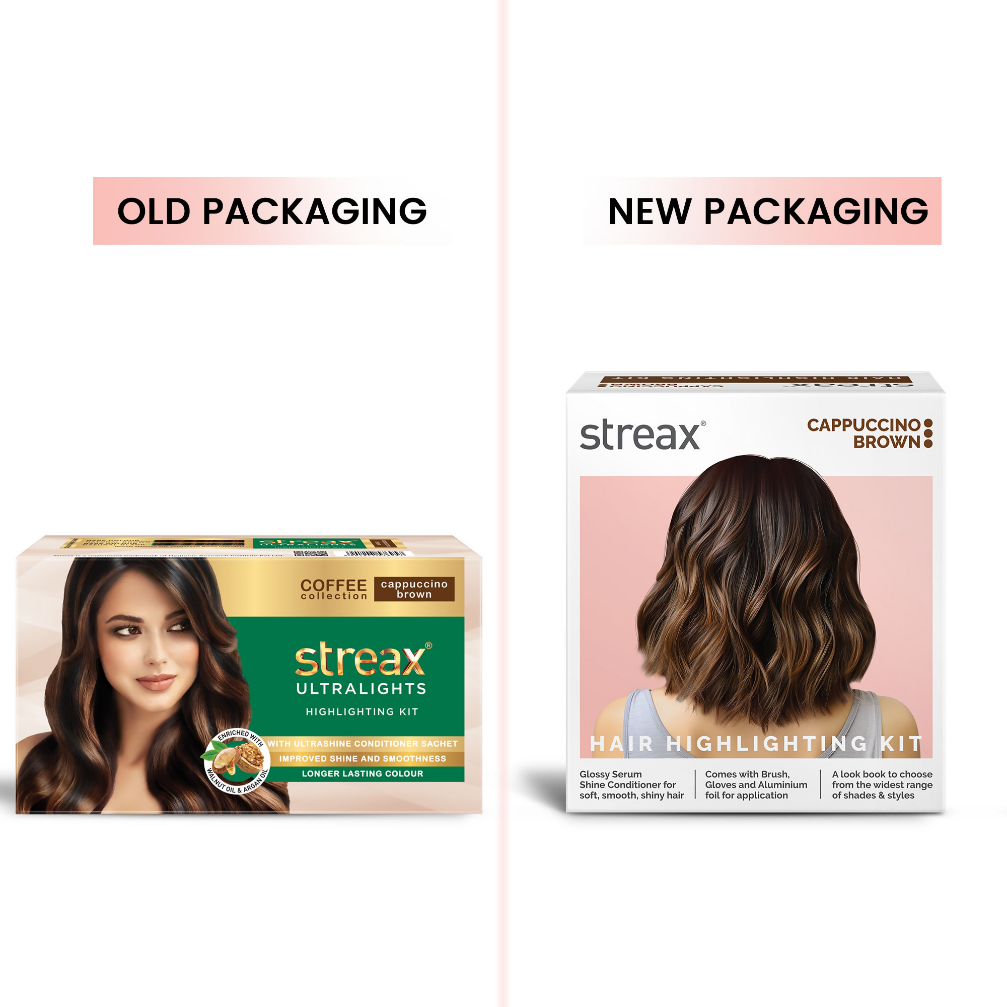Streax Hair Colour Highlighting Kit - Cappuccino Brown - Distacart