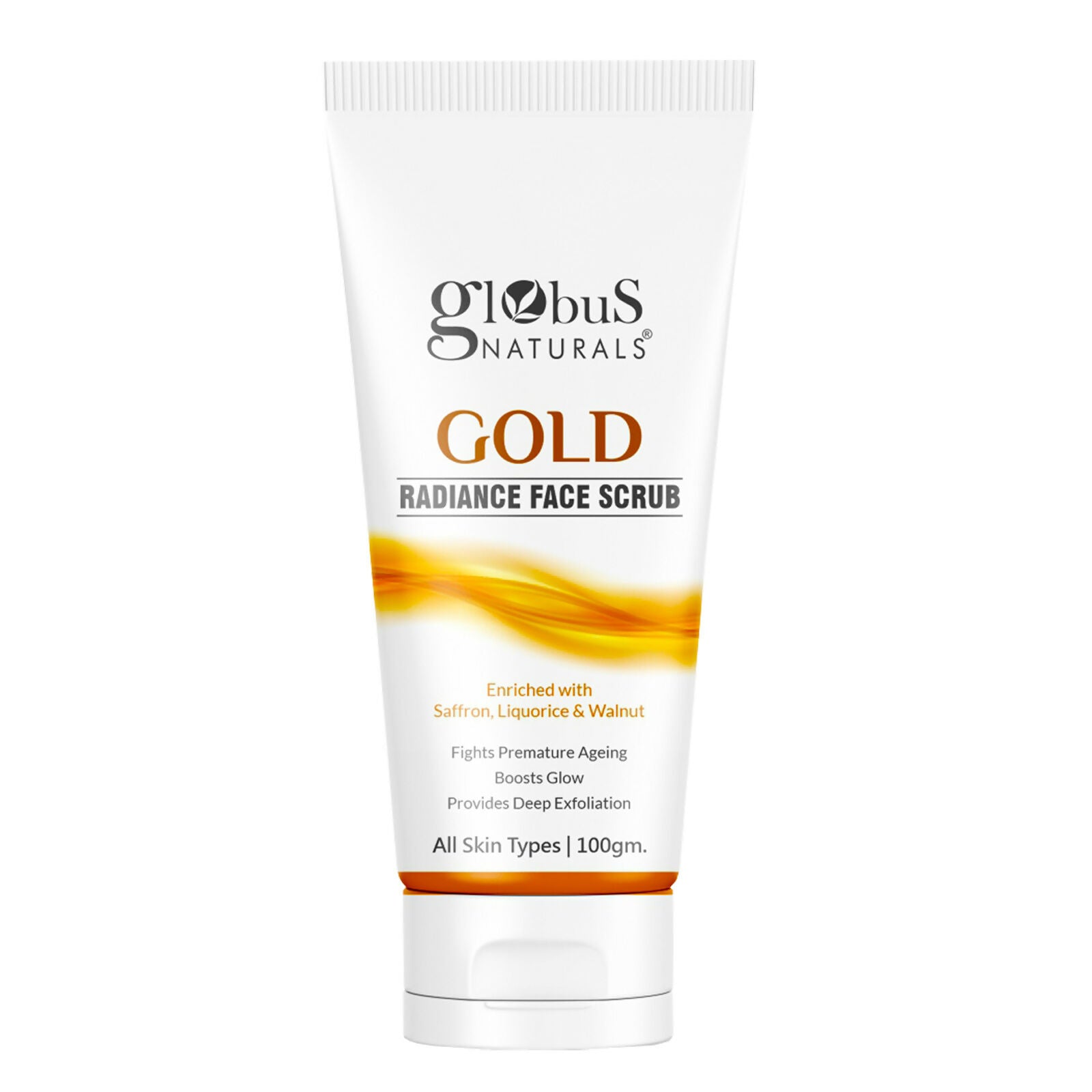 Globus Naturals Gold Radiance Anti Ageing & Brightening Face Scrub - Distacart