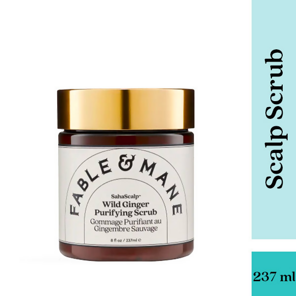 Fable & Mane Sahascalp Purifying Scrub To Gently Exfoliate Scalp With Wild Ginger&Pink Himalayan Salt - Distacart
