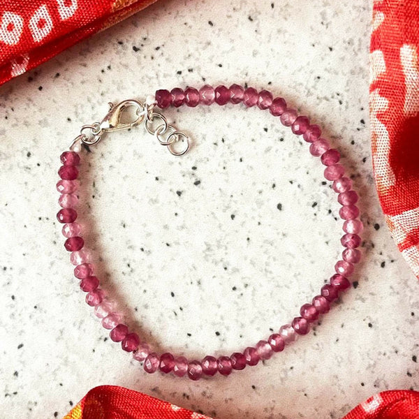 Joban Fashion Onion Pink Glass Glass Beads Trendy Bracelets