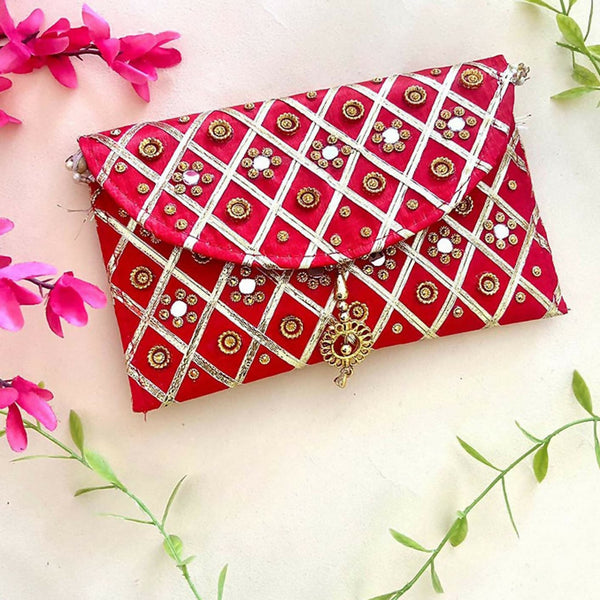 Joban Fashion Clutch Bag With Magnetic Lock - Red - Dista