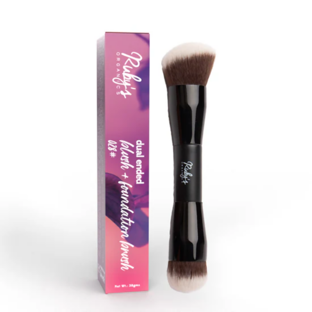 Ruby's Organics Dual Ended Makeup Brush - Distacart