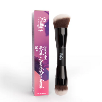 Ruby's Organics Dual Ended Makeup Brush - Distacart