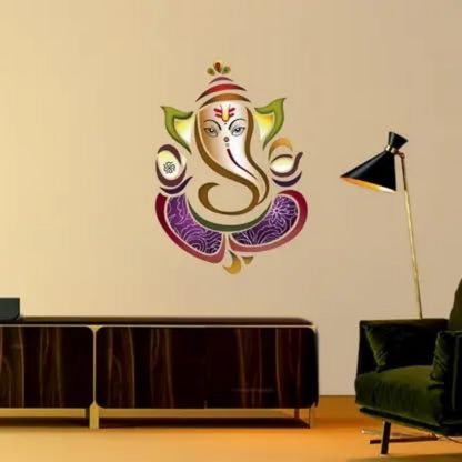 Rangoli White Glossy Vinyl Wall Sticker Premium Self-Adhesive Waterproof Decorative Wall Decal - Dista