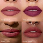 Thumbnail for Kiro Four Play Non-Stop Airy Matte Liquid Lip Stack – Elite Berry Quad - Dista