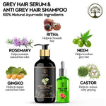 Thumbnail for Ivory Natural Grey Serum And Hair Shampoo Combo Restores Natural Hair Wellness And Nourished, Shiny Hair - Distacart