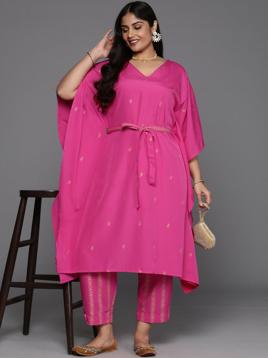 Ahalyaa Women's Traditional wear Kurta Set - Pink - Distacart