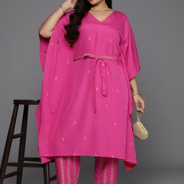 Ahalyaa Women's Traditional wear Kurta Set - Pink - Distacart