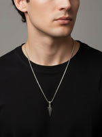 Thumbnail for NVR Men's Arrow Shaped Silver Plated Pendant with Chain - Distacart
