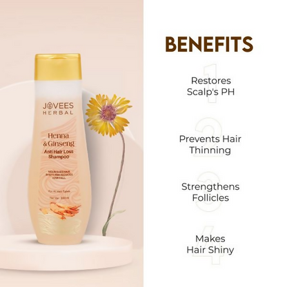 Jovees Henna & Ginseng Anti Hair Loss Shampoo - Distacart