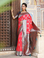Thumbnail for Astita Red Silk Saree