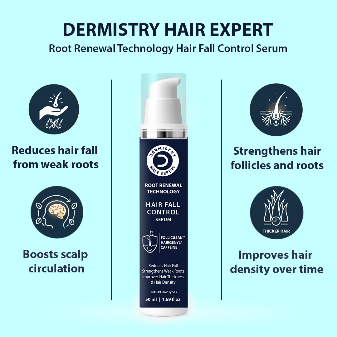 Dermistry Caffeine Collagen Protein Anti-Hair Fall Control Mask & Serum - Distacart