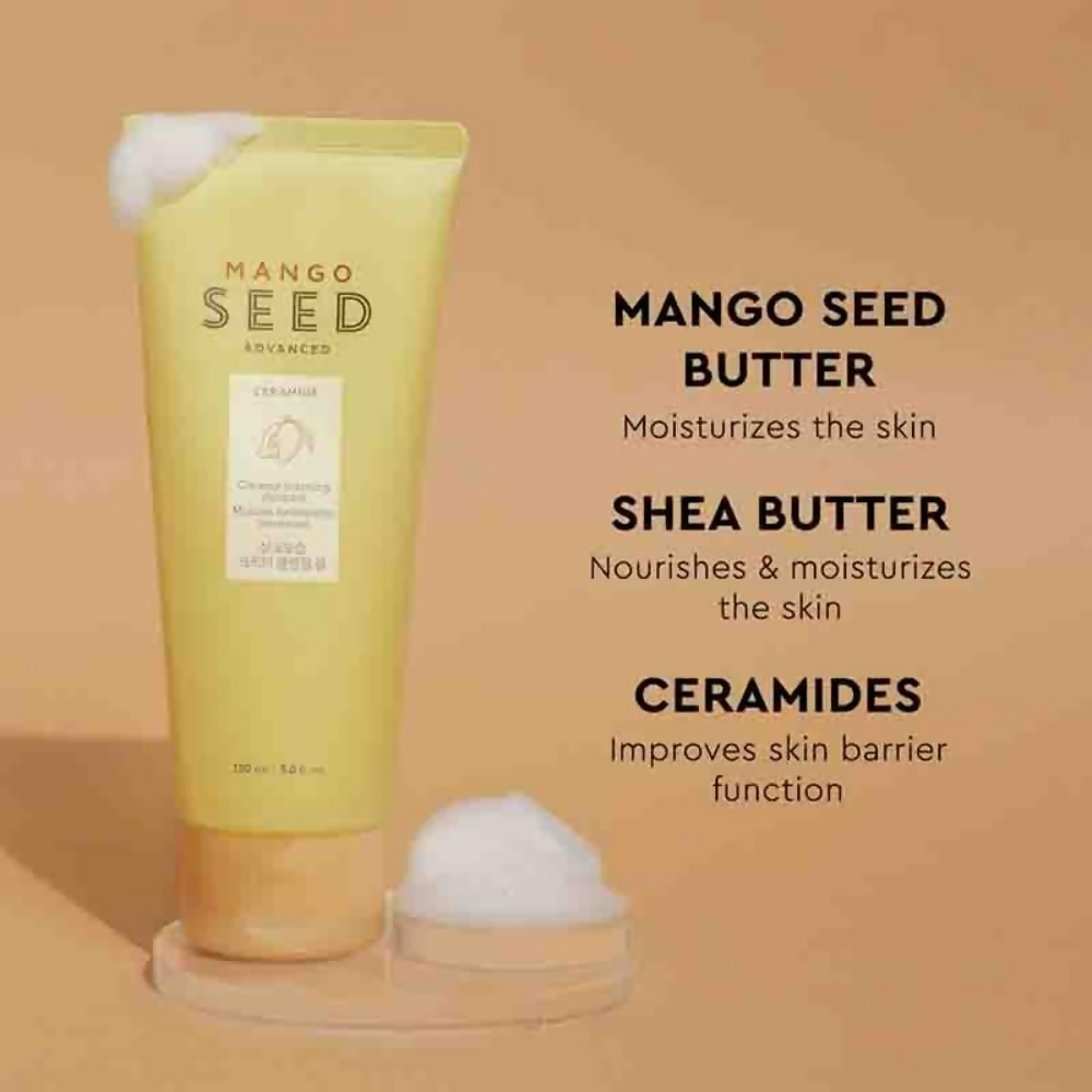 The Face Shop Mango Seed Creamy Foaming Cleanser - Distacart