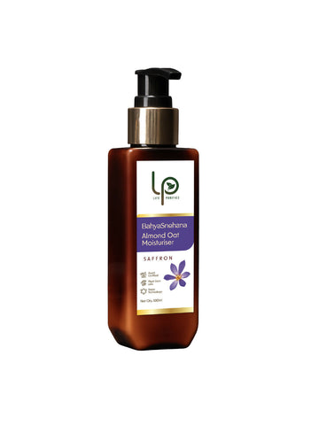 Life Purified Bahyasnehana Almond Oat Moisturiser - Body Lotion - Saffron - Distacart