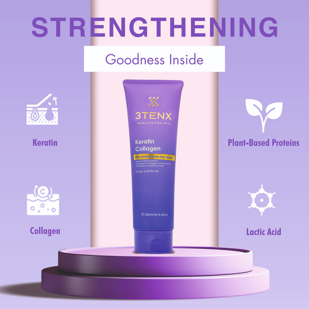3TENX Keratin Collagen UltimateRevitalize Hair Mask For Dry & Brittle Hair - Distacart