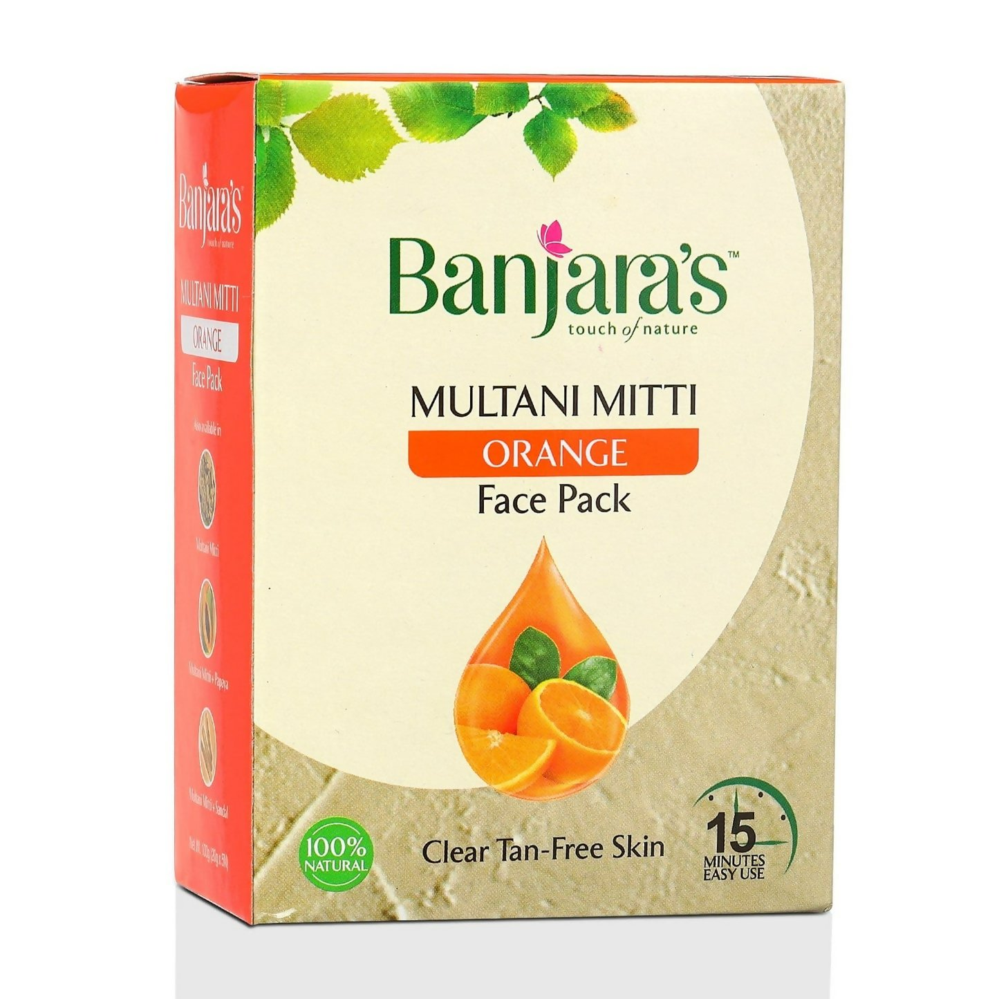 Banjara's Multani Mitti + Orange Face Pack Powder - Distacart