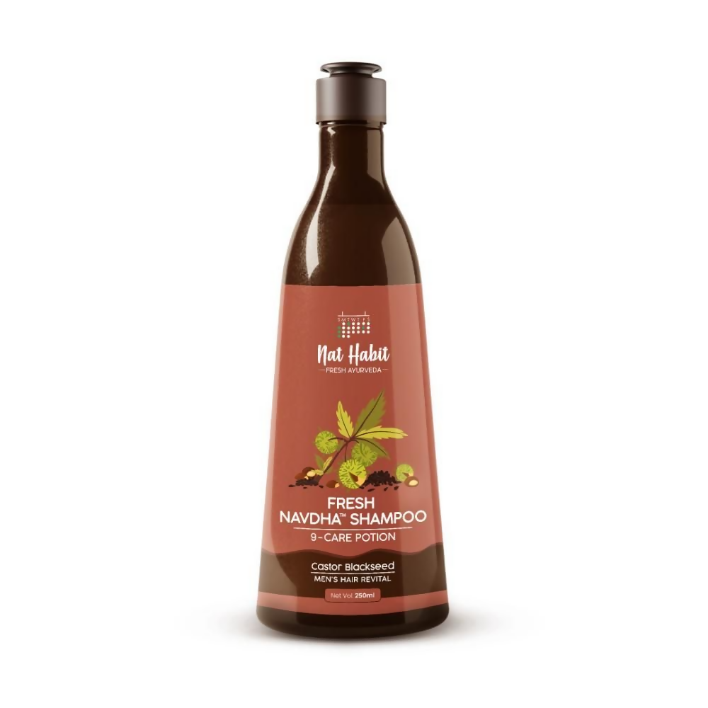 Nat Habit Castor Blackseed Navdha Shampoo - Distacart