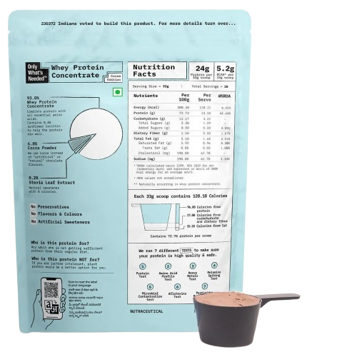 Only What's Needed 24g Whey Protein Concentrate Powder - Cocoa - Distacart