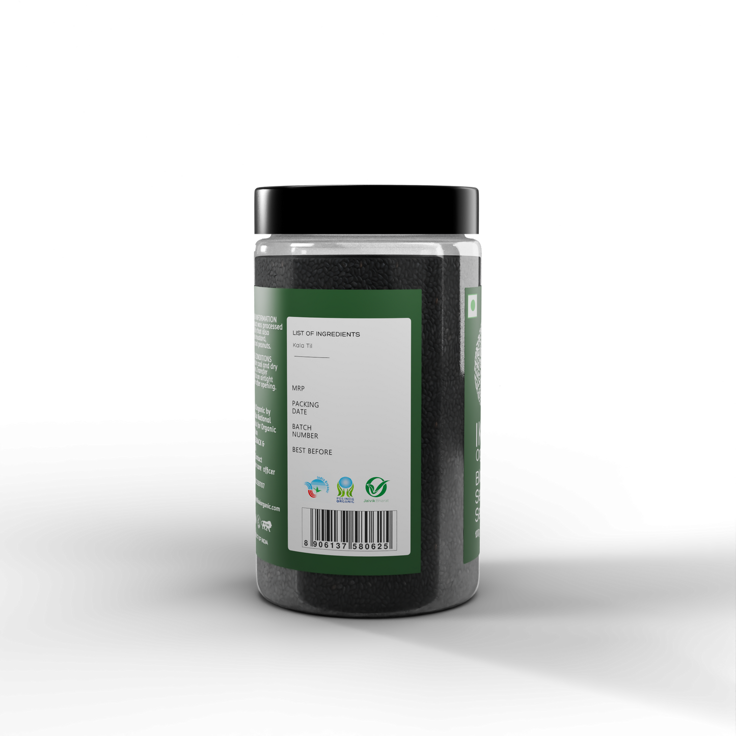 6 - Organic Black Sesame Seeds - 100g